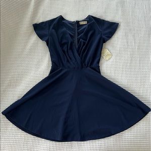 Altar’d State Navy Blue Skater Dress